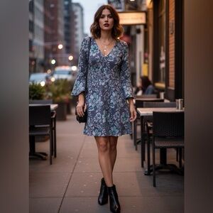 Blue Anthropologie Floral Dress for Sale up to 90% Off: Poshmark